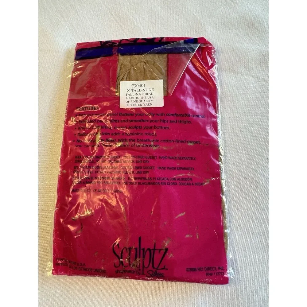 Nylon Pantyhose Lot Of Two Vintage Scuptz Silkies X-Tall‎